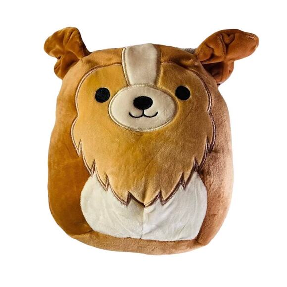 Squishmallows Andres Sheltie Collie Dog Squad 8" Plush Stuffed Animal Brown Pup - Picture 3 of 4